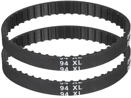 sourcing map Cinghia dentata 94XL 037 a 47 denti, in gomma, larghezza 0,9 cm, passo 0,5 cm, 2 pezzi