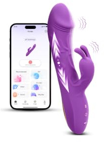 Rabbit Vibromasseur Clitoridien 3 en 1 va et vient à Distance Sex Toys