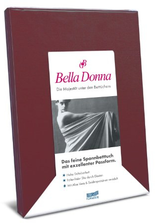 Spannbettlaken Bella Donna Jersey für Matratzen & Wasserbett 120-130 x 200-220 cm Carminrot