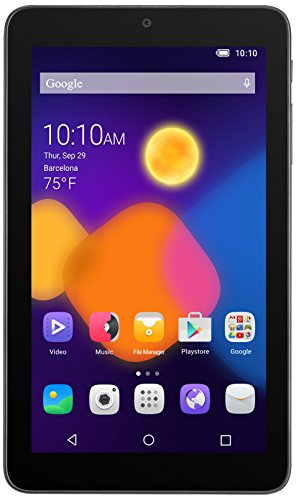 Alcatel Pixi 3 8055-2AALWE1 Tablet mit Touchscreen 7 Zoll (17,8 cm), Schwarz (MT8127, 512 MB RAM, 4 GB HDD, Android Kit Kat 4.4, WLAN)