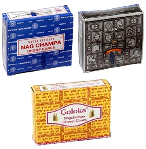 Nag Champa Incense Cones – Set of 3 Super Hit Nag Champa Goloka