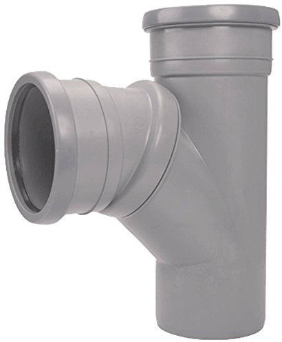 Arco de HT de DN50 gris Conector 1 – Manguito + Tubo regulable 45 – 88 °