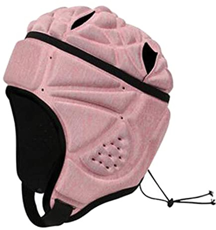 chiwanji Rugby Ajustable Eva Partidor Acolchado de Fútbol Cabeza Suave Casco de Protección para Niños Unisex Niños, Rosado