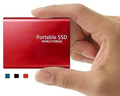 2023 External Hard Drive 2TB External Solid State Drive Portable External Hard Drives Portable External Solid State Drive USB3.1 for PC, Mac,Desktop,Chromebook(2TB Red)