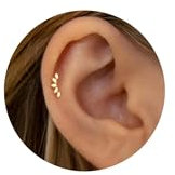 Kabwea S925 Zierliche Climber Stud Ohrringe, Piercing Set, Tragus und Helix Piercings in Silber 925