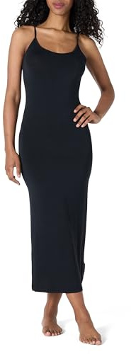 Amazon Essentials Abito Sottoveste da Donna in Morbido Modal Nero, M