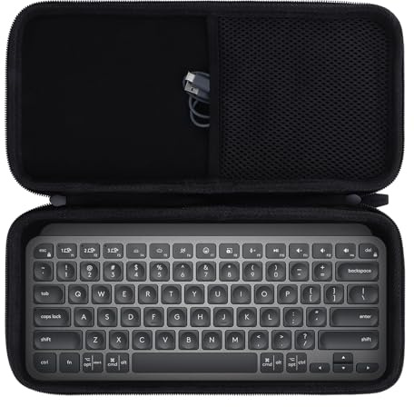 Peyyargo fodral kompatibelt med MX Keys Mini Minimalistiskt upplyst kompakt tangentbord (Svart)