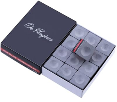 Paris Prix Lot de 12 Craies de Billard Faugères 2cm Gris