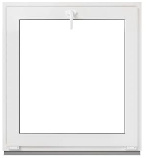 Framex Finestra per cantina, bianca, 80 x 85 cm, 2 scomparti, 32 mm (4/24/4), finestra in plastica, larghezza x altezza (800 x 850 mm), funzione finestra inclinata
