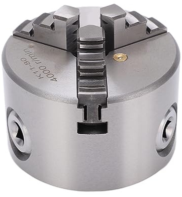 Yctze 3 Pulgadas SANOU K11 80 Portabrocas de Torno Autocentrante de 3 Mandíbulas de 80 Mm de Diámetro para Herramientas de Torno de Carpintería
