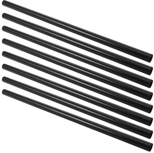Toyvian 8 Tubos de Hierro Negro de 16 MM Diámetro y 40 CM Longitud para Perchero y Zapatero Soporte Desmontable para Armarios Portátiles Piezas para Montaje y Almacenamiento Adaptable