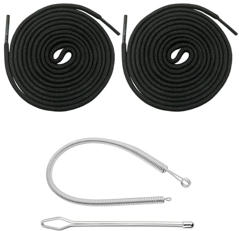 Juego de 2 Cordones de Repuesto de 160 cm con Aguja, Cordón Elástico para Capuchas, Pantalones de Chándal, Cintura y Bolsas