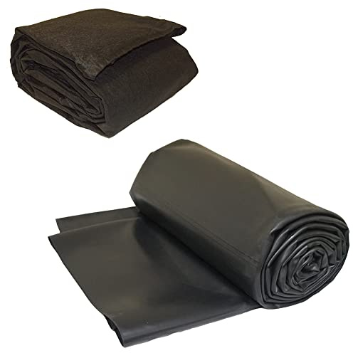 LifeGuard Pond Liner 5 ft. x 5 ft. 45 Mil EPDM Rubber and Underlayment Combo - CLGUG05X5