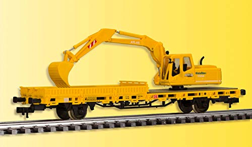 Kibri 26250 H0 Low Trolley with Atlas Excavator Track Construction, Model Vehicle