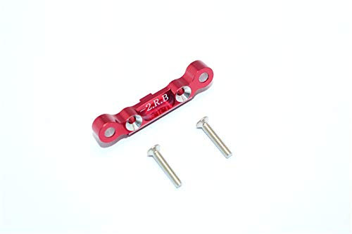 Kyosho Mini Inferno Tuning Teile Aluminium Rear Arm Bulk (2 Deg) for Rear Gear Box with Screws - 1Pc Set Red