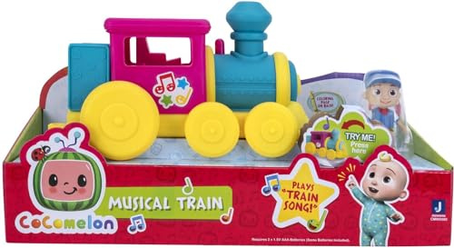 CoComelon CMW0080 Sing Along Train with Music and Exclusive JJ Toy Figure, Official English Version Toy from 3 Years