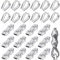 24 Piezas Abrazadera de Cable de Clip de Cable Clips de Cuerda de Acero Abrazaderas De Acero Inoxidable Ampliamente Utilizadas En La Industria Construcción Transporte Envío y Anclaje