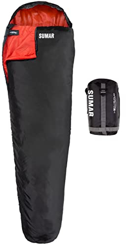 anaterra® Schlafsack - Für, alle Jahreszeiten, Camping, mit Kompressionssack, Leicht, kleines Packmaß, Outdoor, Wasserdicht - Winterschlafsack, Sommerschlafsack, Campingschlafsack (Modell 1)