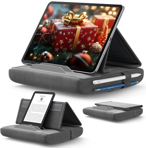 JSAUX Surfplattahållare, Kuddeställ Läskudde, Surfplattahållare Kompatibel med iPad Pro 11 10.5 9.7 10.2 Air Mini, Surfplatta, Kindle, E-läsare och fler 4-10.9 tums enheter [Grå]