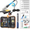 True Face Soldering Iron Kit, 15 in 1, 60W, Adjustable Temp 200-450°C, ON/Off Switch, Welding Gun, Desoldering Pump, 5 Tips, Stand, Cleaning Sponge, Tweezers, Wire Stripper Cutter, Carry Bag