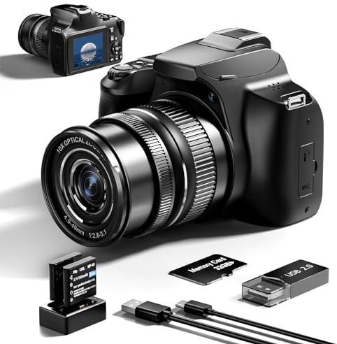 G Appareil Photo numérique,4K et 64MP pour la Photographie, vidéo, Zoom vlogging 40x pour Youtube avec Flash, Sortie WiFi et HDMI, Carte SD de 32 go