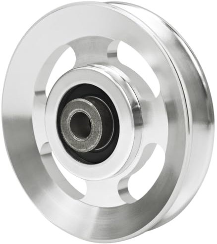 Topfinder Carrucola Palestra 90mm, Puleggia Attrezzatura Cavo Acciaio Palestra Carrucola per Sollevamento Lega di Alluminio, 1Pc