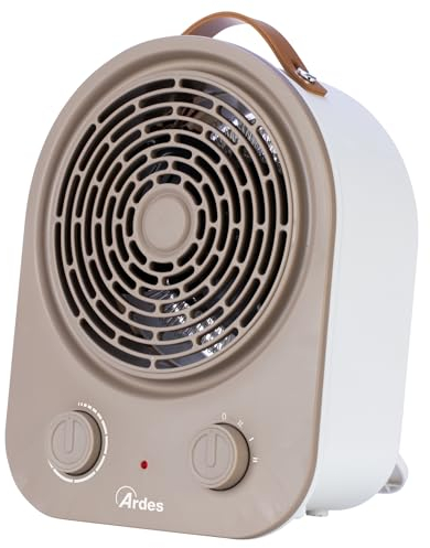 ARDES | AR4F17 Termoventilatore a Filo Elettrico SYNTHO, Termoventilatore Riscaldante 2 Potenze, Termostato Temperatura Ambiente, Scaldino Elettrico Elegante Compatto Portatile con LED On/Off