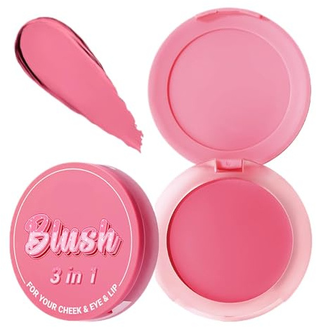 Professional Makeup Blush Crémeux, Blush Crème Multi 3 En 1 Pour Joues Lèvres Yeux Fard À Joues Crème Crème Blush Matte Hydratante Waterproof Longue Tenue