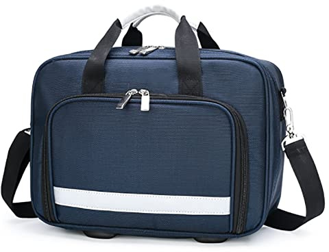Professional Nurse Bag, Storage Medical Bag,with No-slip Bottom First Aid Kits,Ideal for Doctors EMT, EMS, Paramedics(Bag Only)(Blue)