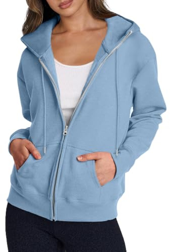 SCBFDI Sweats à Capuche Femme Palm Imprimé, Veste Femme Mi Saison Chic Sweat a Capuche Personnalisable Manteaux Fille Vetement Sport Noire Turquoise M