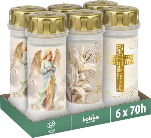 Bolsius – gravljus nr 6 + lock glansig – brinntid 70 timmar – innehåller naturligt växtvax – utan palmolja
