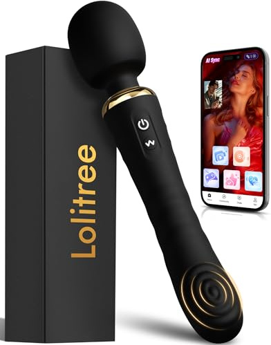 Dual-Ended Wand Vibrator, 9.8in Vibrating & Tapping Insertable Tail for G-Spot & Anal Stimulation AI Sync Vibrator, 20 Powerful Modes Flexible Magic Wand Massager, Silent Sex Toys for Women Couples