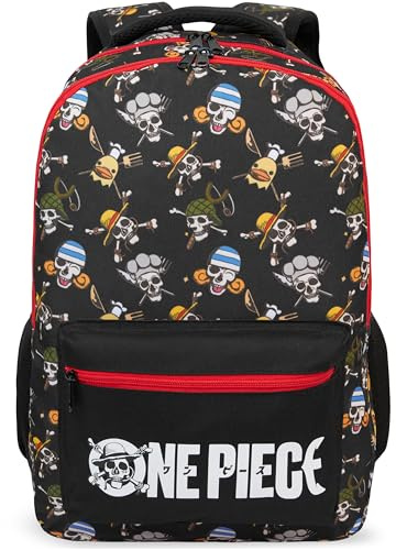 Get Trend One Piece Grande Mochila Niño, 46 cm Mochila Escolar, Tamaño Ajustable, Deporte y Ocio, Idea de Regalo Niños (Negro/Multi One Piece)