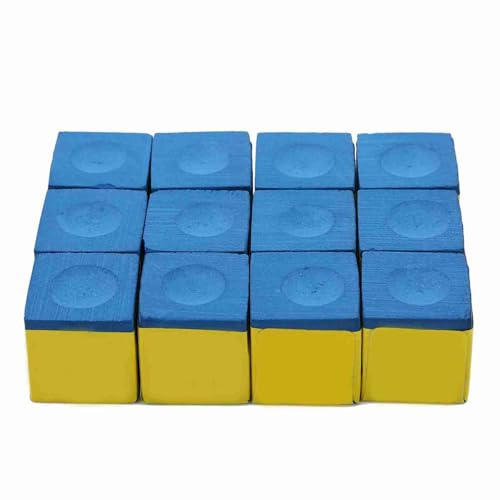 Vistreck Gesso Premium per Stecche da Biliardo e Snooker - Gesso da Biliardo Blu Grasso - 12 Pezzi (oleoso)
