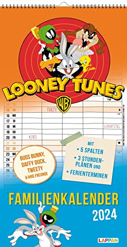Looney Tunes Familienplaner 2024: Der Kalender für die ganze Familie: Urlaube, Geburtstage, Termine - alles auf einen Blick!