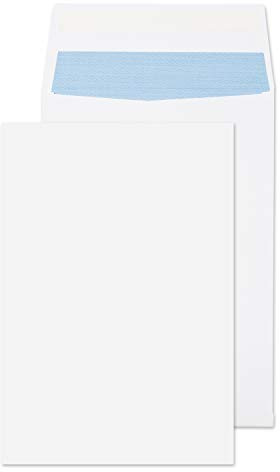 Blake Purely Packaging C4 324 x 229 x 25 mm 140 gsm Gusset Pocket Peel & Seal Envelopes (9000) White - Pack of 125