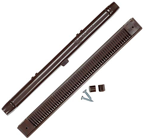 Rejilla de ventilación para ventana de 407 mm, color marrón, para ventanas de doble acristalamiento y madera de uPVC, reduce la condensación, la humedad y el vapor en ventanas, totalmente ajustable