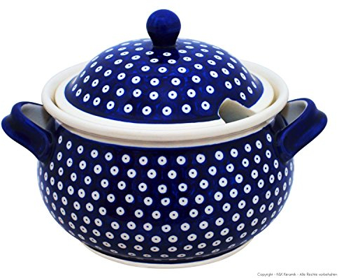 Original Bunzlauer Keramik Suppenterrine 4.5 Liter im Dekor 42