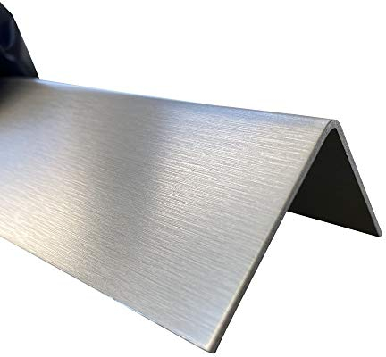 Edelstahl Winkelprofil 2000mm 65x35 mm K240 geschliffen V2A 0,8mm stark Winkelblech, Eckschutz,kreativ bauen 200cm,Edelstahl L-Profil Schenkel 6,5x3,5 cm, Winkelprofil V2A