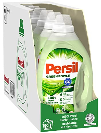 Persil Green Power, Vollwaschmittel, 120 (6 x 20) Waschladungen mit naturbasierten Inhaltsstoffen, dermatologisch getestet