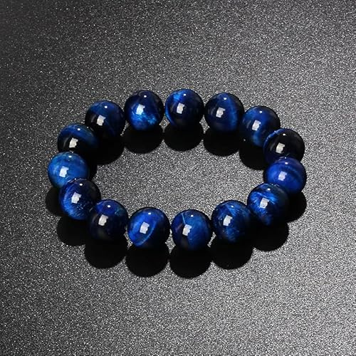 HZLXF1 Bracciali con Perline in Pietra Blu Reale Naturale da 6-12 mm Adatti for Gioielli da Donna (Size : 19cm-7.48inch, Color : 8mm)