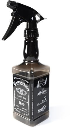 STUDIO LIMITED Barber Spray Bottle, Fine Mist Sprayer for Stylists, Refillable Hair Spray Bottle (500ml/16.9oz, Black)