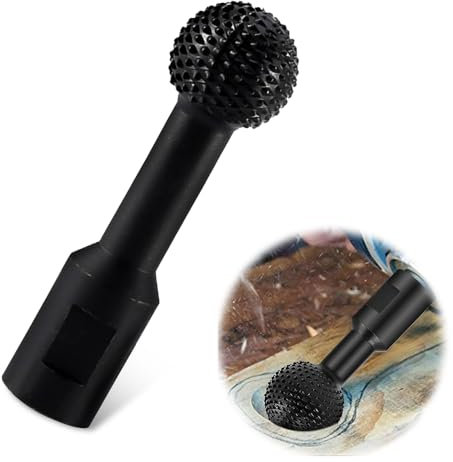 Riisoyu Kugelfräser Holz Schnitzen, 25mm Kugelmeißel Holzfräser Wood Shaper Kugel Kugelmeißel Feilenschleifköpfe für 115/125 mm Winkelschleifer für Winkelschleifer Holzbearbeitungswerkzeuge Holzraspel