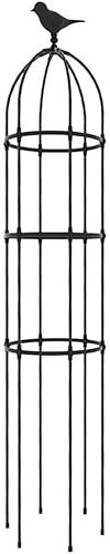 RCJCQSR Garden Obelisk for Climbing Plants Bird Decoration Tower Obelisk Trellis Potted Plant Support Stand Rose Arbor (Size:330cm)