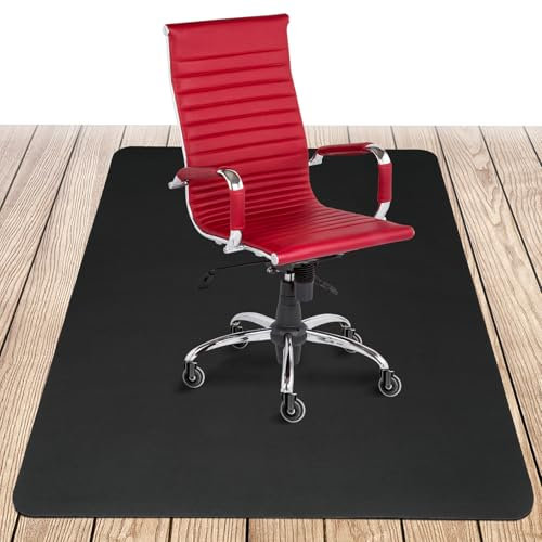 COSYLAND Protector de Suelo para Silla Ruedas 90x120 cm - Alfombra para Silla de Escritorio y Gaming - Tapete Antideslizante para Oficina - Alfombrilla Protectora para Suelos Duros - Negro Oscuro