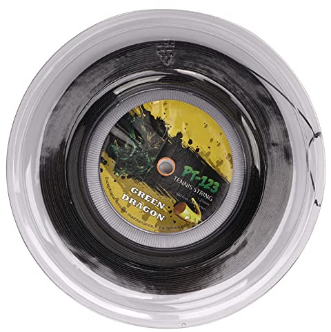 Kikumi Cuerda de Raqueta de Tenis de 1,25 Mm, Patrón Acanalado Doble, Cuerda de Tenis de Poliéster Resistente a Golpes para Adolescentes, 200M (#1)