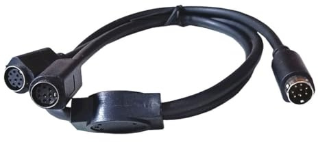 1 till 2 dubbel utgång 8 stift DIN splitter kabel 8 stift S-videokabel 50 cm
