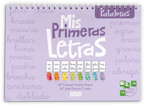 Mis primeras letras. Palabras / Editorial GEU / Educación Infantil / Para aprender palabras, vocabulario y sílabas / Con actividades sencillas