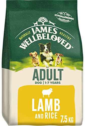 James Wellbeloved Complete Dry Adult Dog Food Lamb and Rice, 7.5 kg