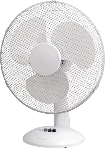 Fine Elements Oscillating Desk Fan, 16-Inch, White